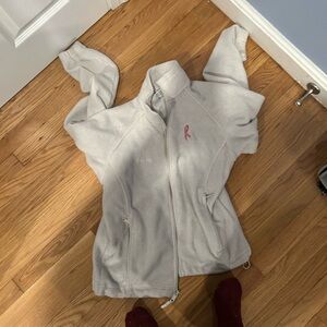 Columbia Women's Light Gray Full-Zip Sweater